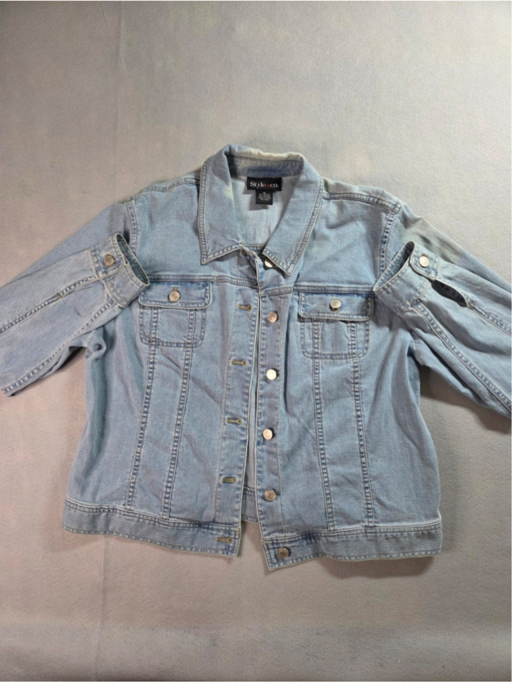 Style &Co light was womens denim jacket